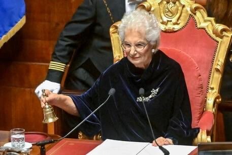 Il discorso della senatrice a vita Liliana Segre L’apertura della seduta a Palazzo Madama per il voto del presidente